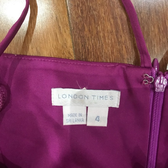 🌿London Times Purple Ruffle Dress - Picture 5 of 5